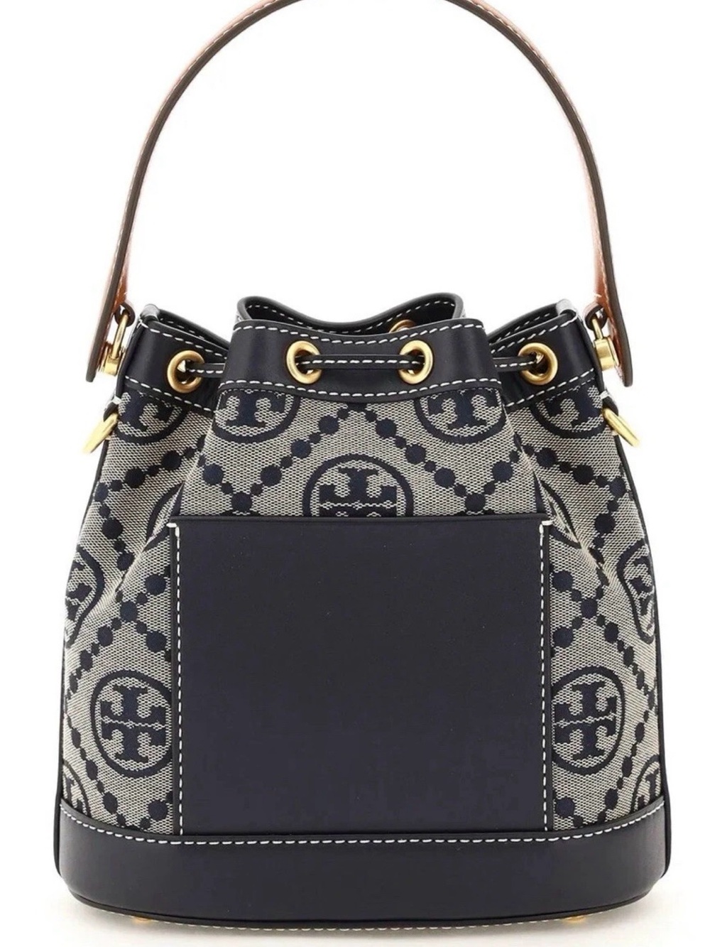 NWOT Tory Burch Dust Bag/Box Included Jacquard Drawstring Bucket Bag - Picture 5 of 5